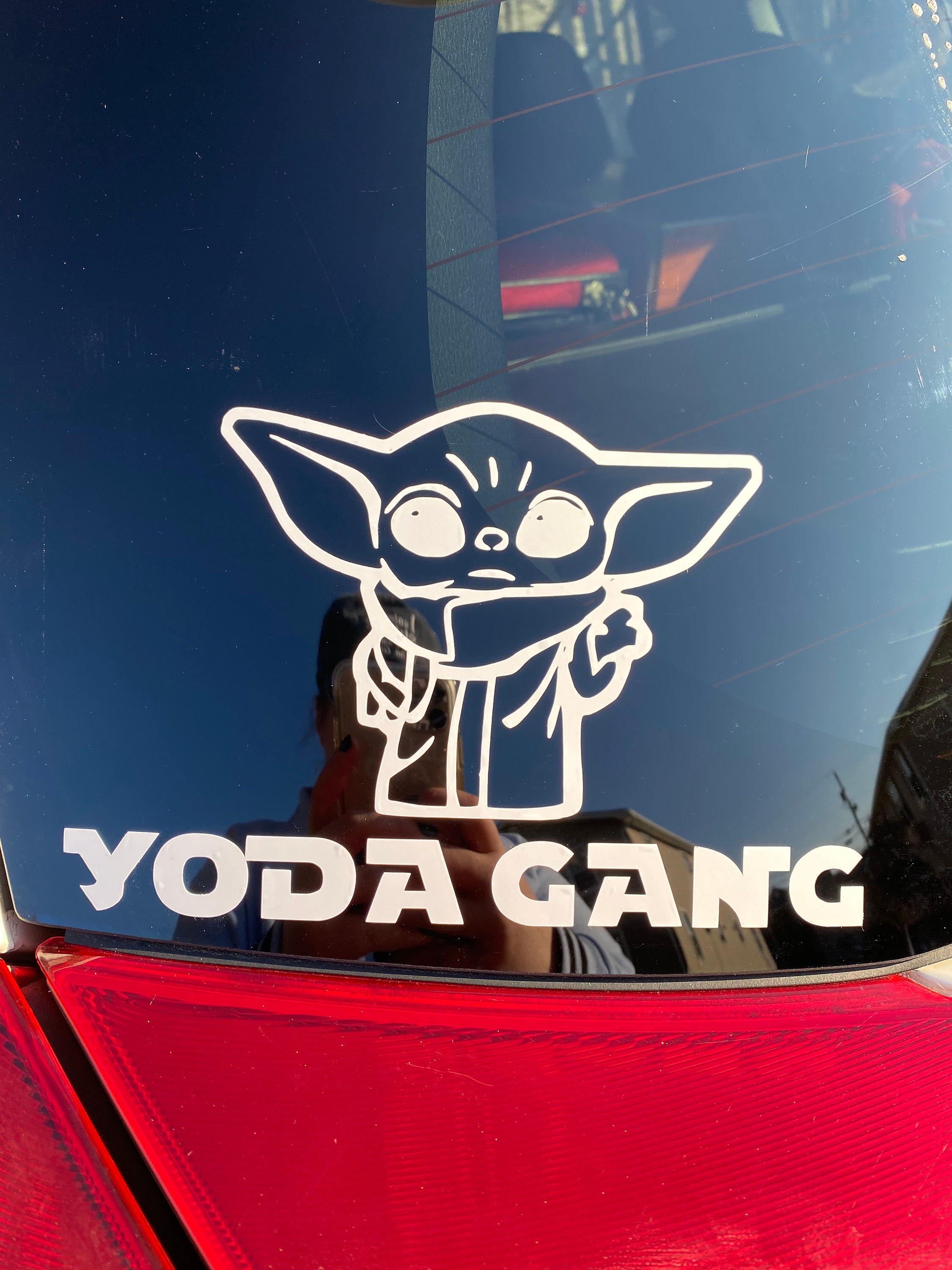 Baby Yoda Car Sticker Etsy