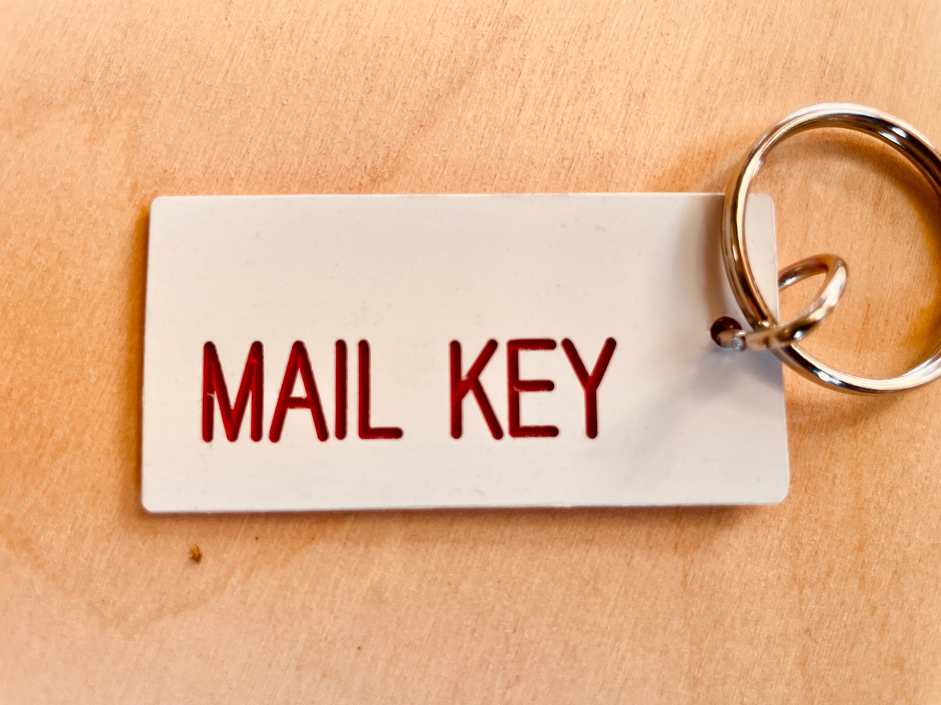 Personalized Any Occasion Blank Engraved keychain - Mail Key Keychain - Key ring - Key Tag - Any Name/Text made to Order