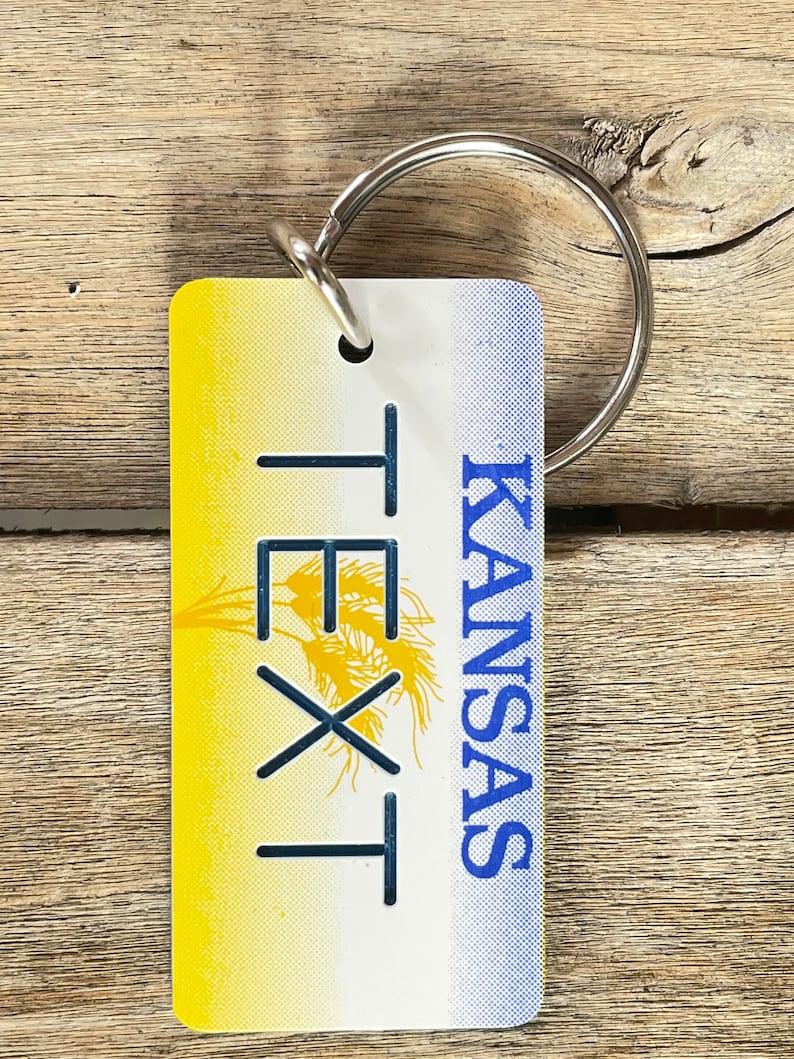 Keychains Kansas Personalized Kansas License Plate Engraved Keychain - Key Ring - Key ...