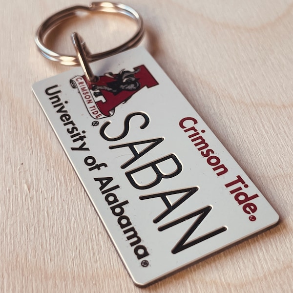 Personalized Engraved Crimson Tide University of Alabama Keychain - Key Ring - Any Name Made to Order