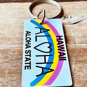 Personalized Hawaii Engraved License Plate - Aloha State - Key Ring ...