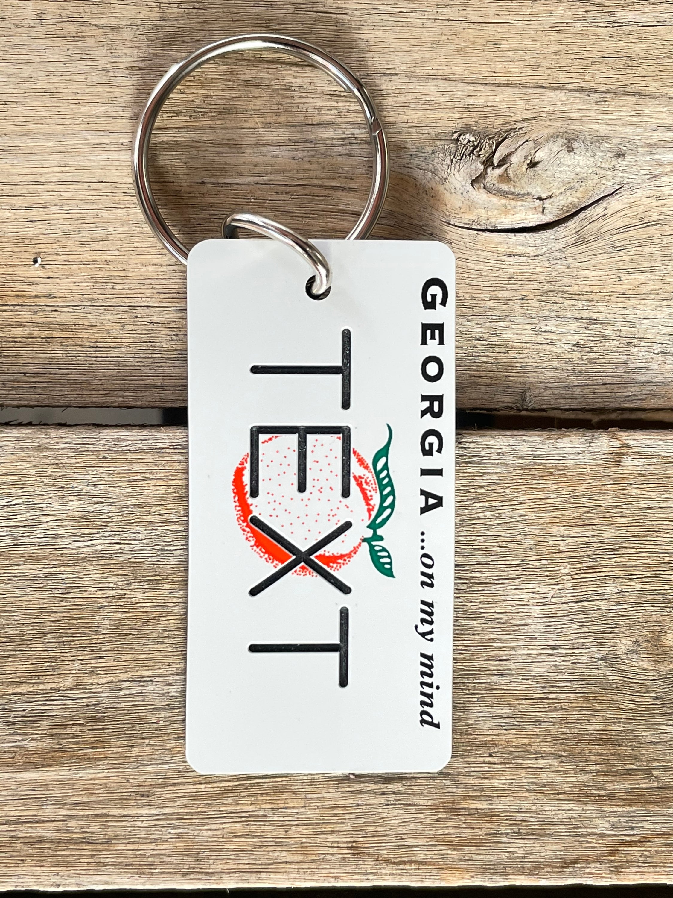 Personalized License Plate Engraved Keychain Key Etsy