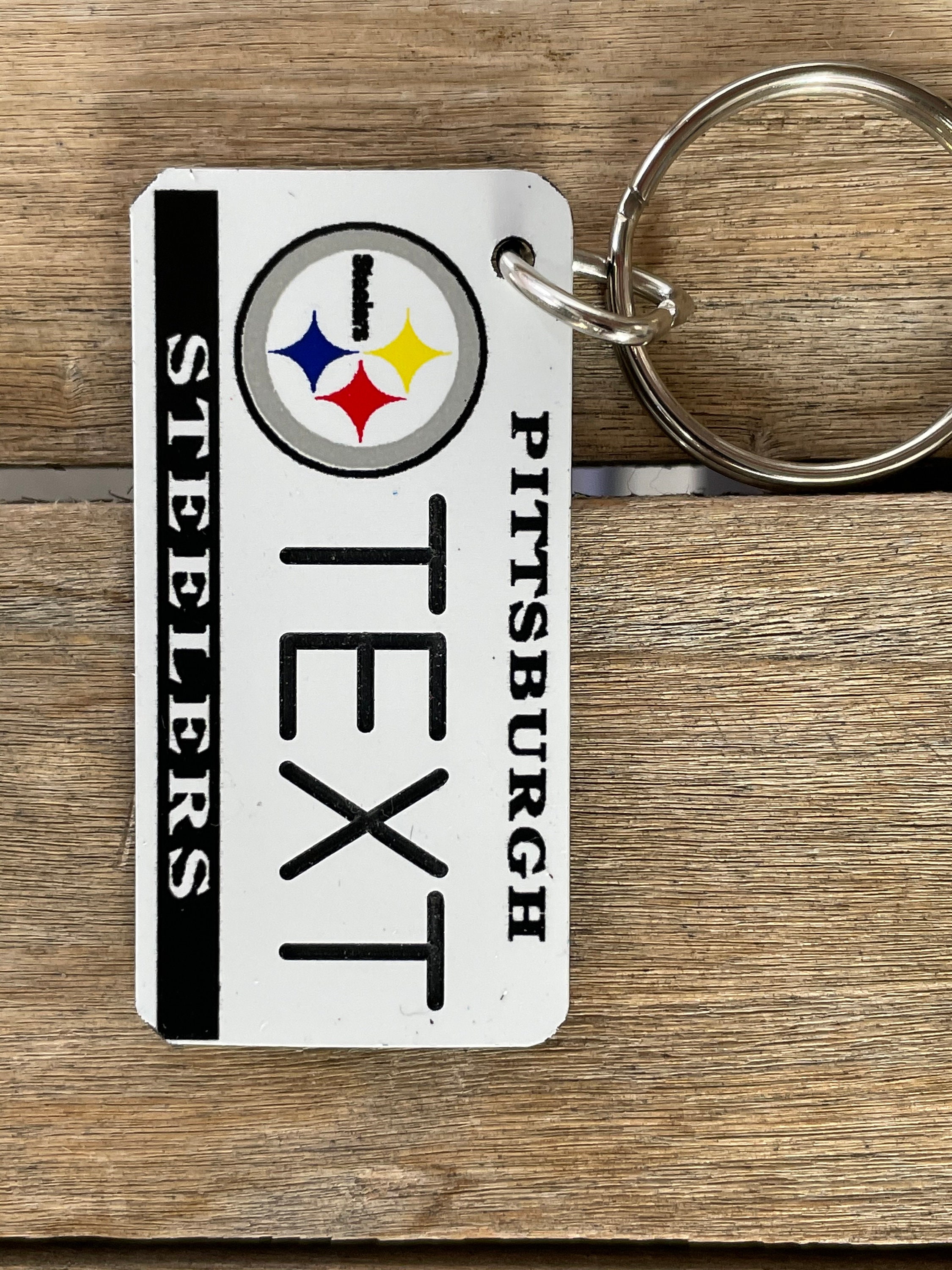 Personalized Pittsburgh Steelers Engraved Keychain Key Ring Etsy