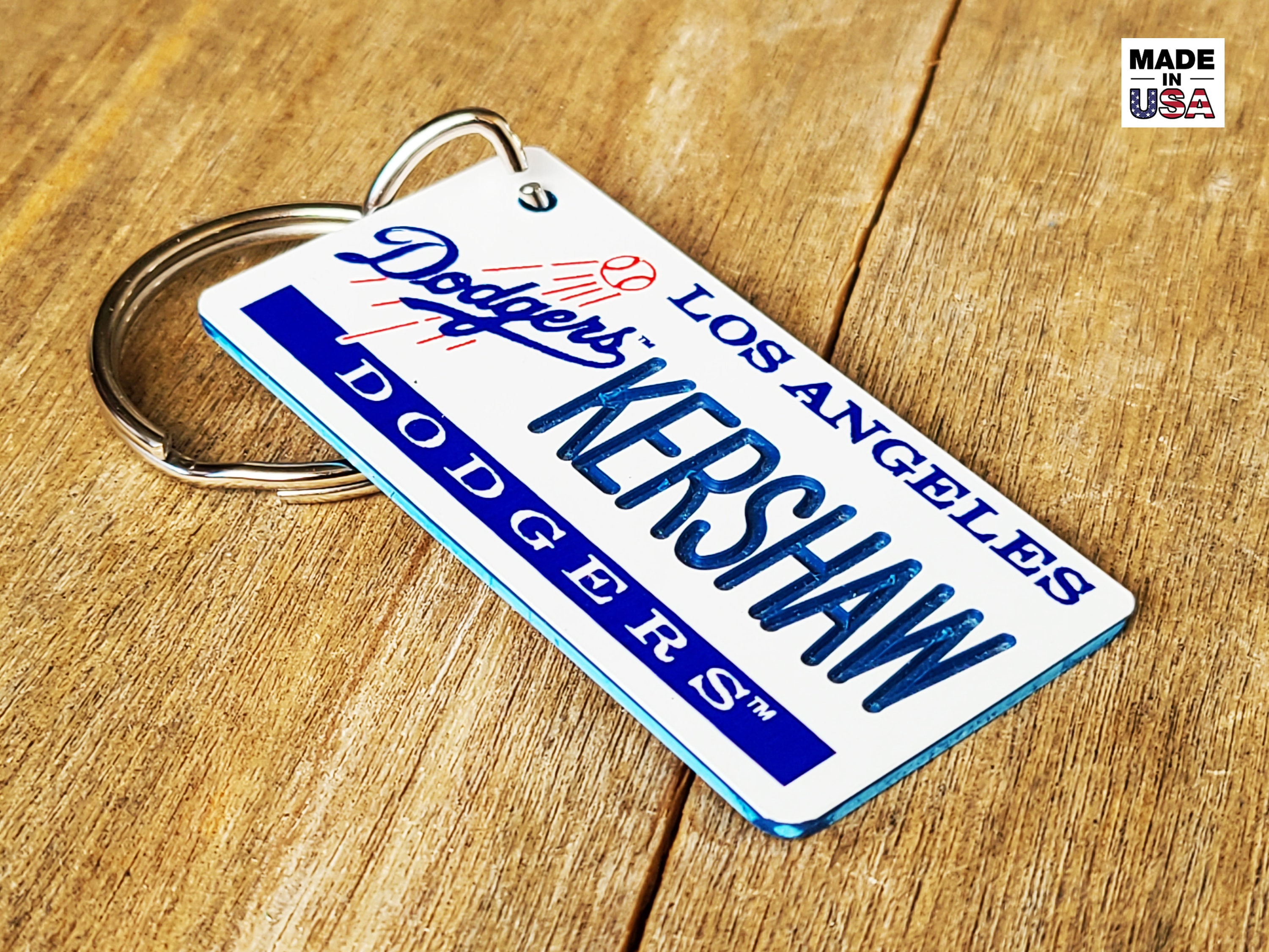 Personalized Los Angeles Dodgers Engraved Keychain Key Ring Etsy