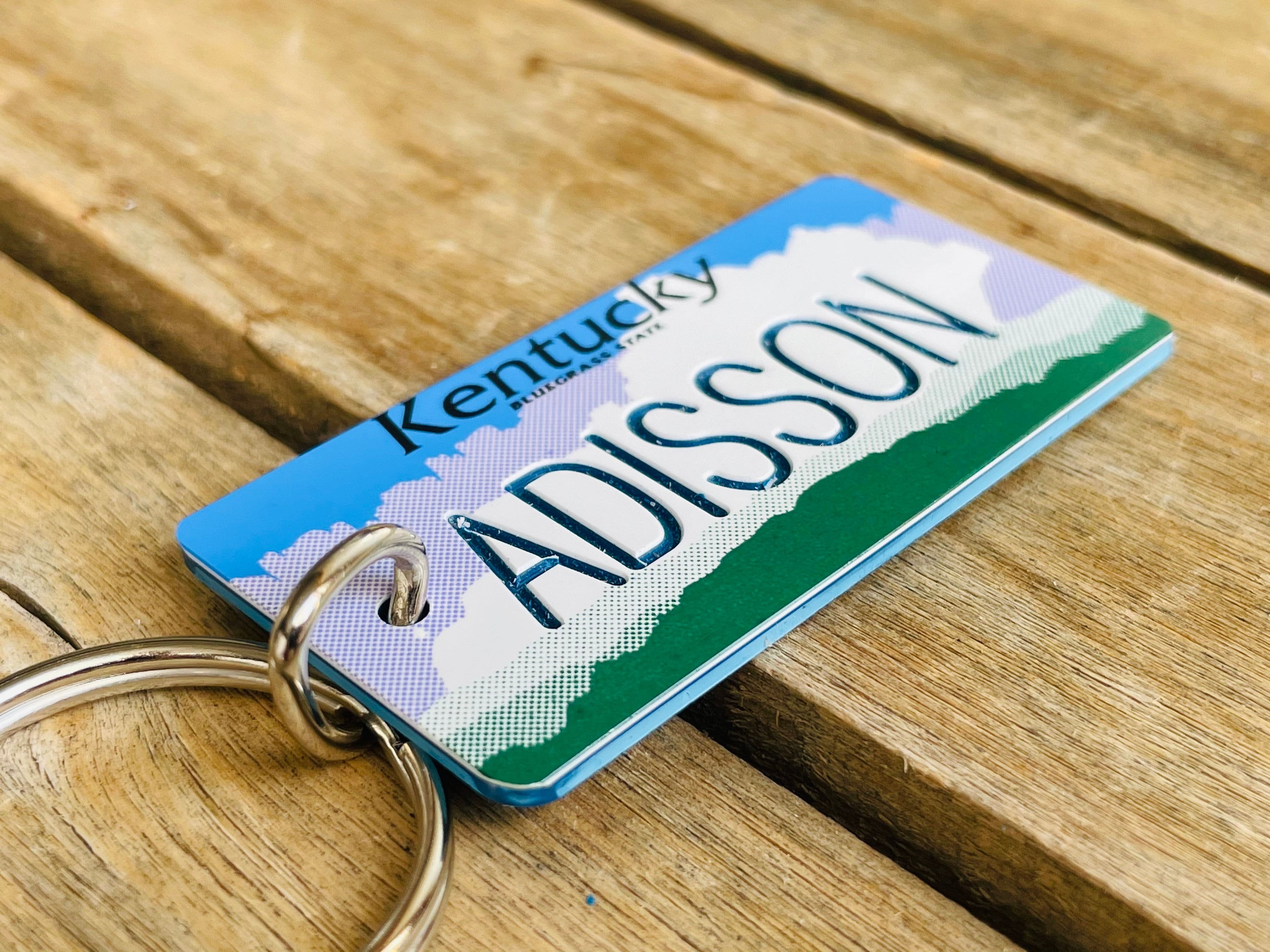 Personalized Kentucky Engraved License Plate Keychain Etsy UK