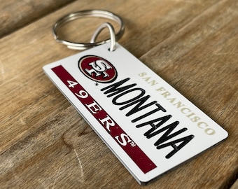Llavero personalizado con grabado de los San Francisco 49ers - Llavero - Etiqueta - Cualquier nombre hecho a pedido