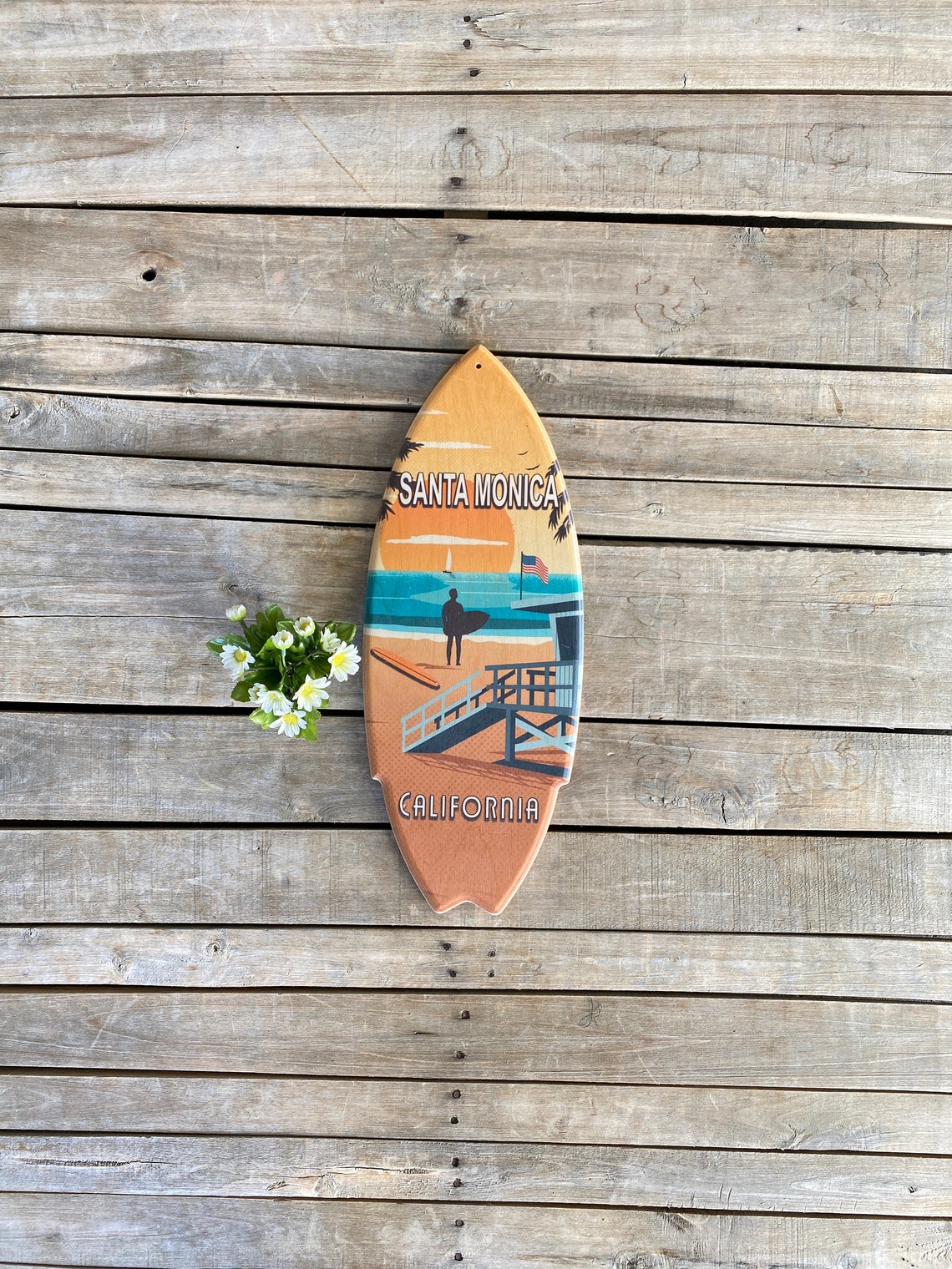 Decoración de la tabla de surf de madera de Etsy