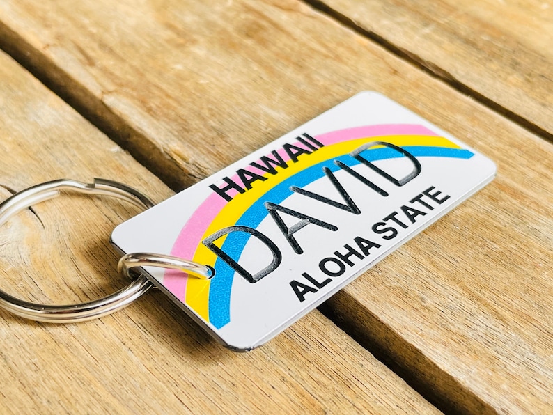 Licence plate keychain