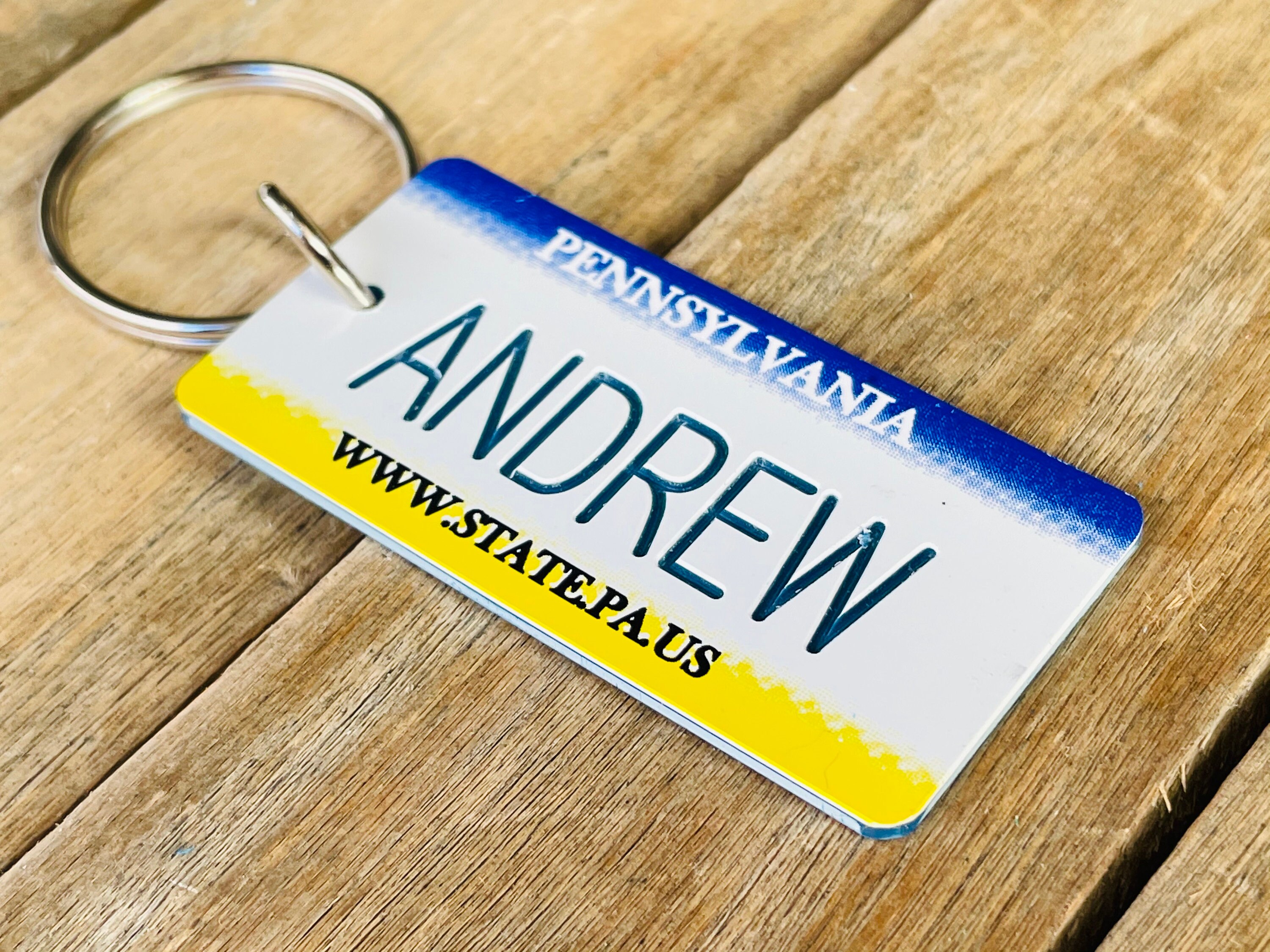 Personalized Pennsylvania License Plate Engraved Keychain Etsy