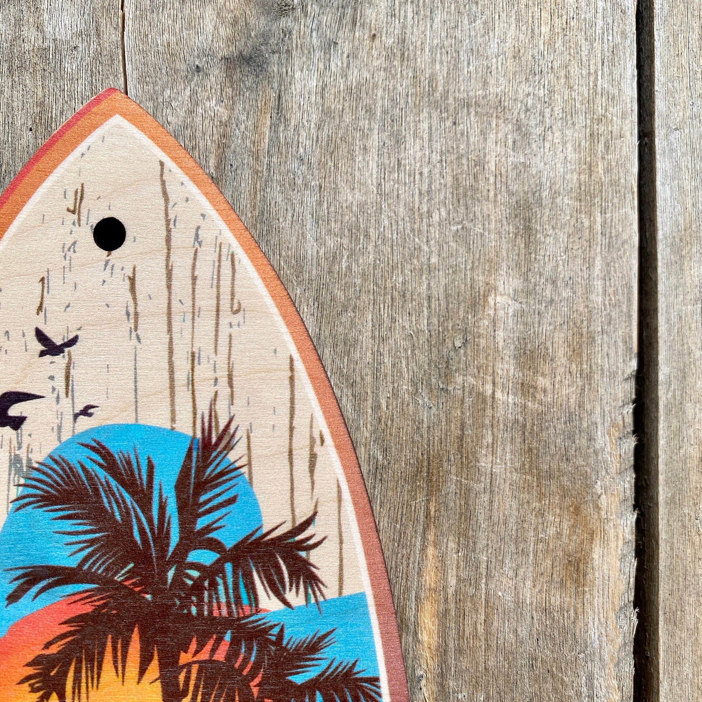 Personalized Mini Wooden Surfboard Wall Decor Ready to Hang Etsy
