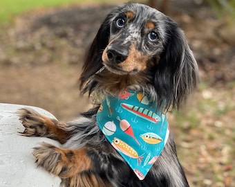 Gone Fishing Bandana for Dogs and Other Pets