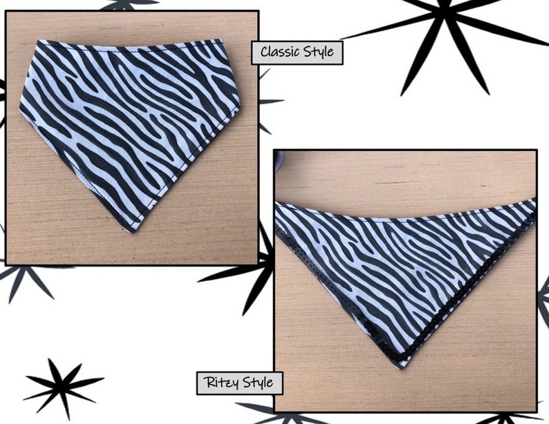 Zebra Print Bandana for Dogs and Other Pets image 3