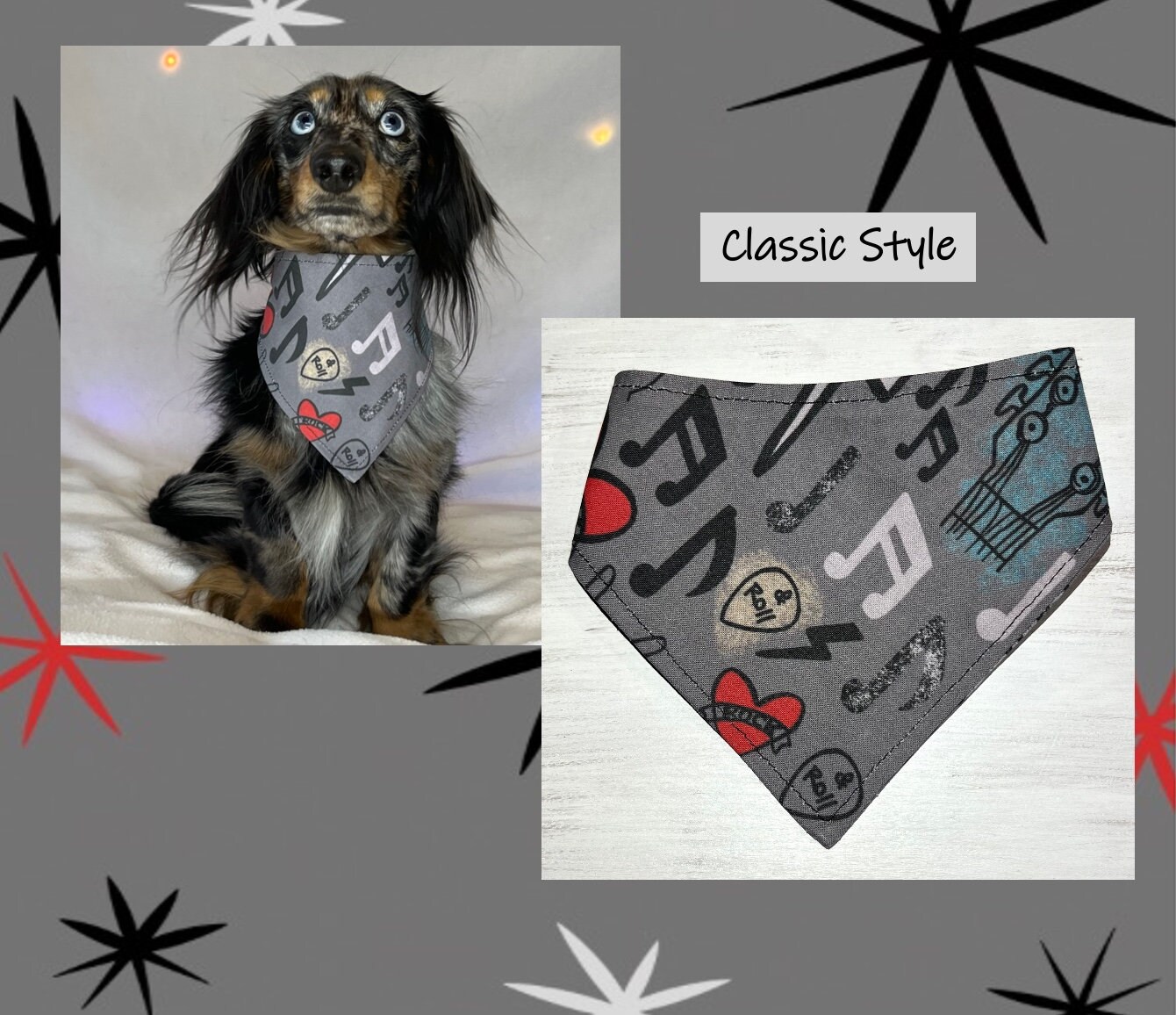 Buy Rock N' Roll Bandana for Dogs and Other Pets Online in India 