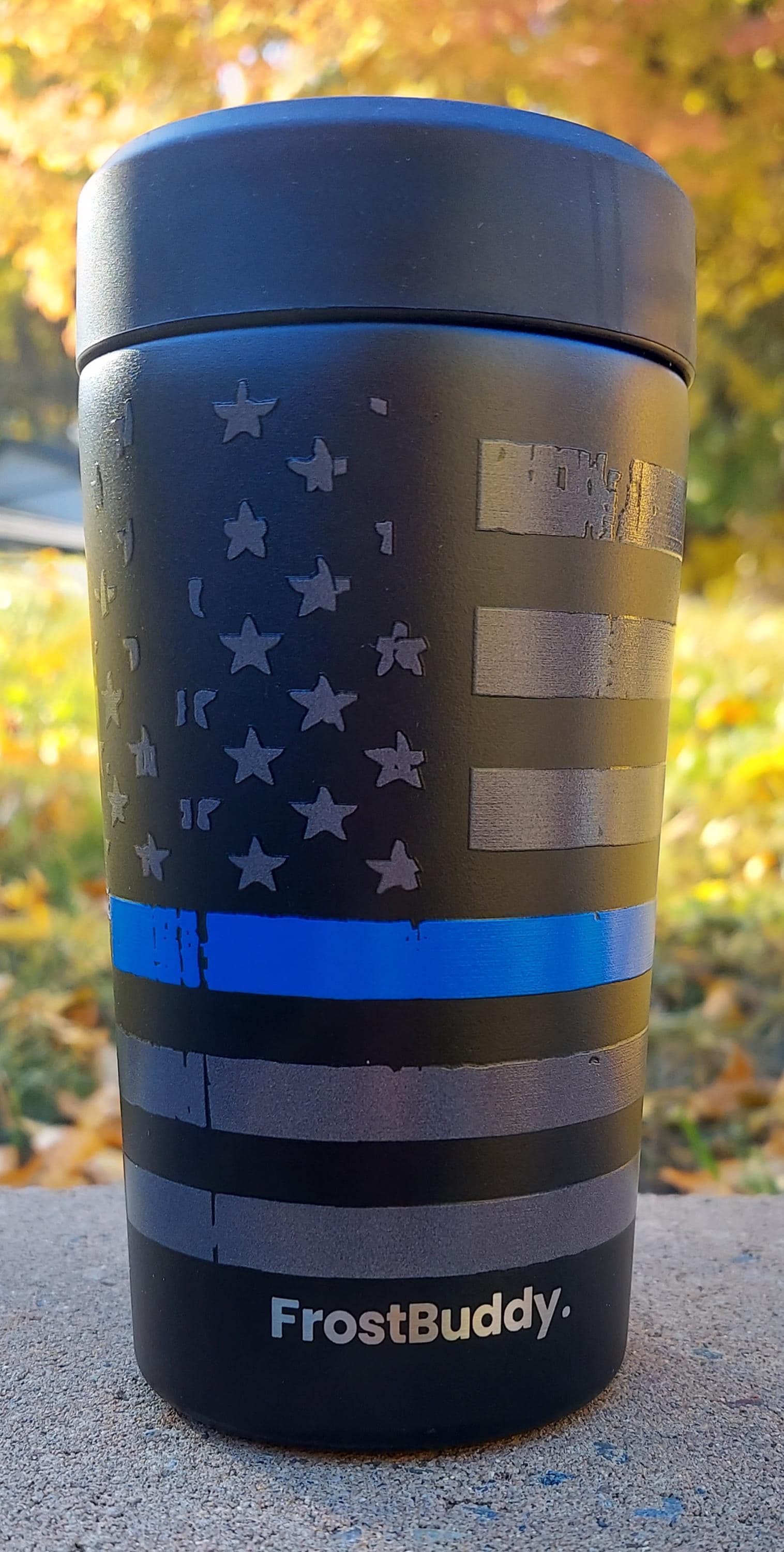 Industrial Waste Thin Blue Line Yeti Cups YETI Rambler Oz
