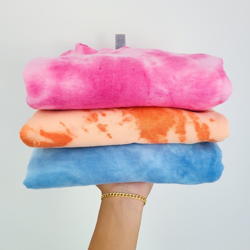 Tie Dye Wide Crewneck Sweatshirt