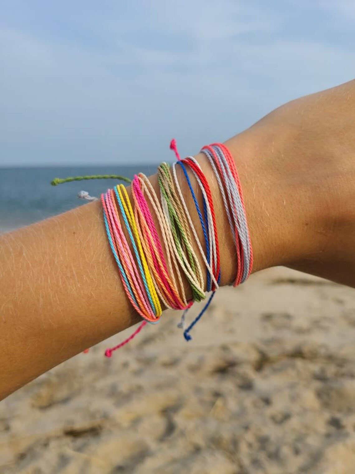 Custom Waterproof Wax String Bracelets Pura Vida Inspired | Etsy