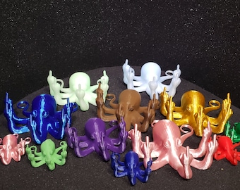 Fucktopus - middle finger - octopus - 3d print