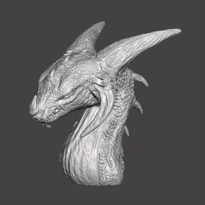 Dragon Bust Model - .stl file