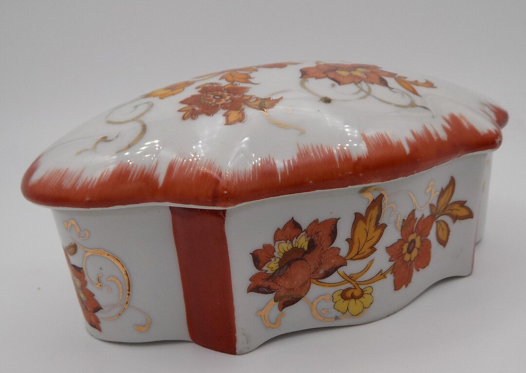 Vintage Candy Jewelry Box French Porcelain Gift Object Etsy