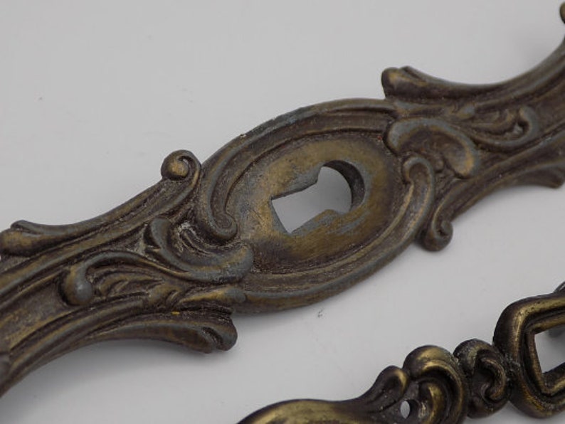 Convenient Lock ornaments,Lot of three,Vintage ornament,bronze,Vintage decoration,Leaf shapes,House decoration,Vintage decoration,vintage gift