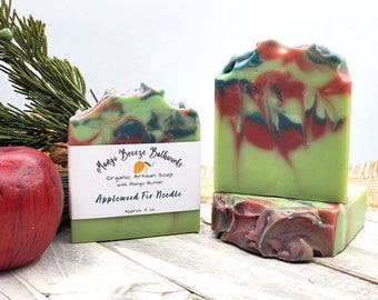 SALE!  Was 7.50  Applewood Fir Needle Organic Artisan Soap/Handcrafted/Phthalate Free Fragrance/Mango Butter/Body Care/Vegan/Bar Soap