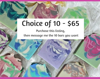 Organic Artisan Soap: CHOOSE ANY 10, Handcrafted Cold Process, Phthalate Free, Essential Oil, Vegan