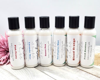 SALE! Was 5.00 Body Lotions Travel Size/Choice of/Hand Lotion/Phthalate Free/Essential Oils/Colloidal Oats/Moisturizer/Dry Skin Care