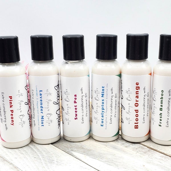 SALE! Was 5.00 Body Lotions Travel Size/Choice of/Hand Lotion/Phthalate Free/Essential Oils/Colloidal Oats/Moisturizer/Dry Skin Care