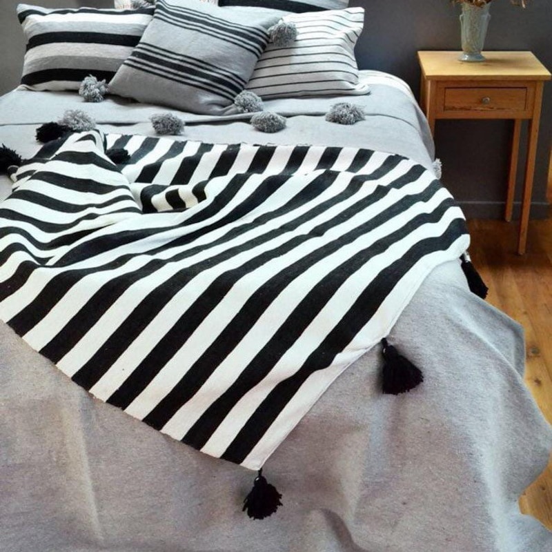 MOROCCAN BLUE NEWCASTLE BLANKET main image 1