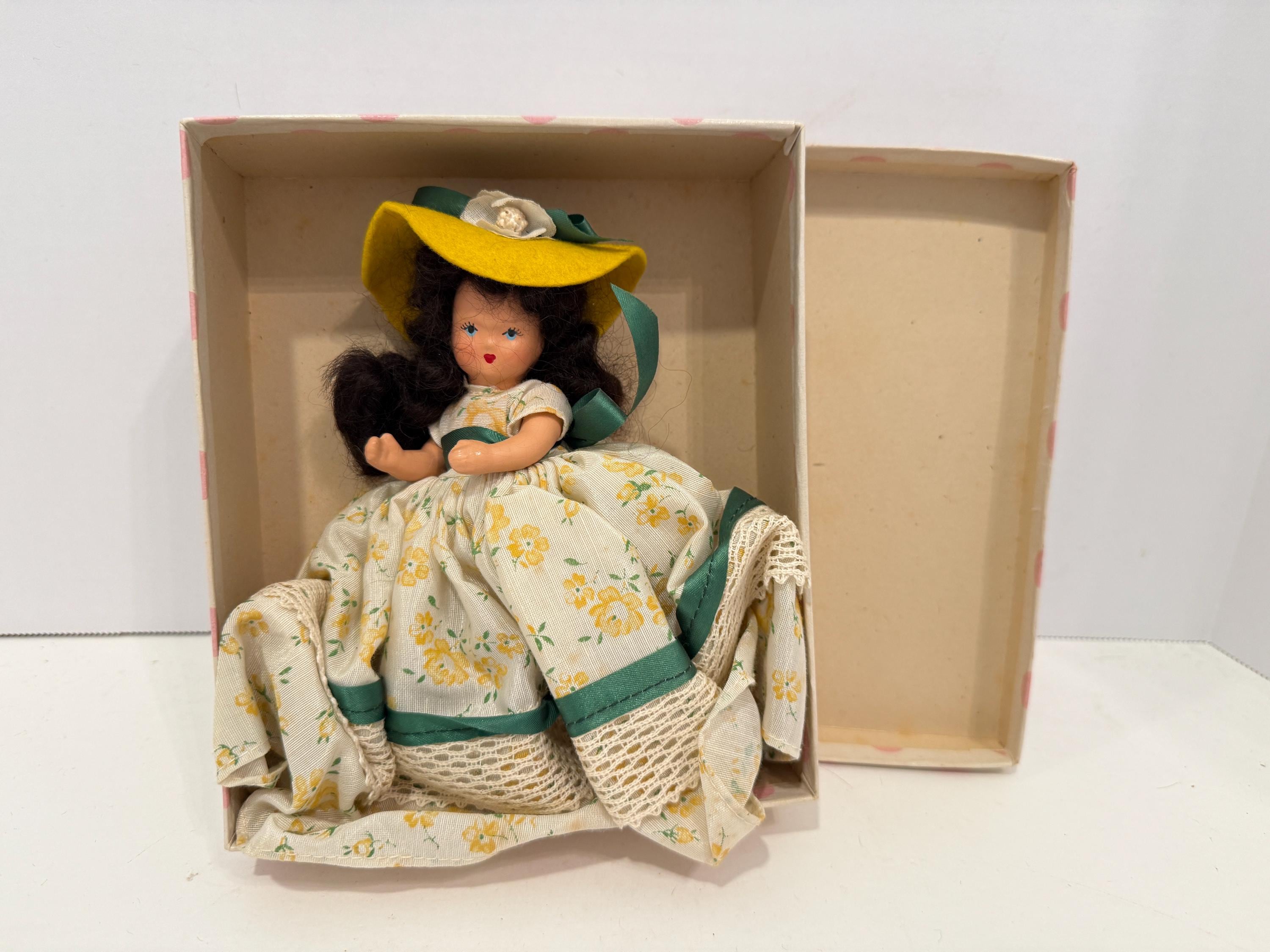 Vintage Nancy Ann Doll, Tuesday's Child, Floral Dress, Original