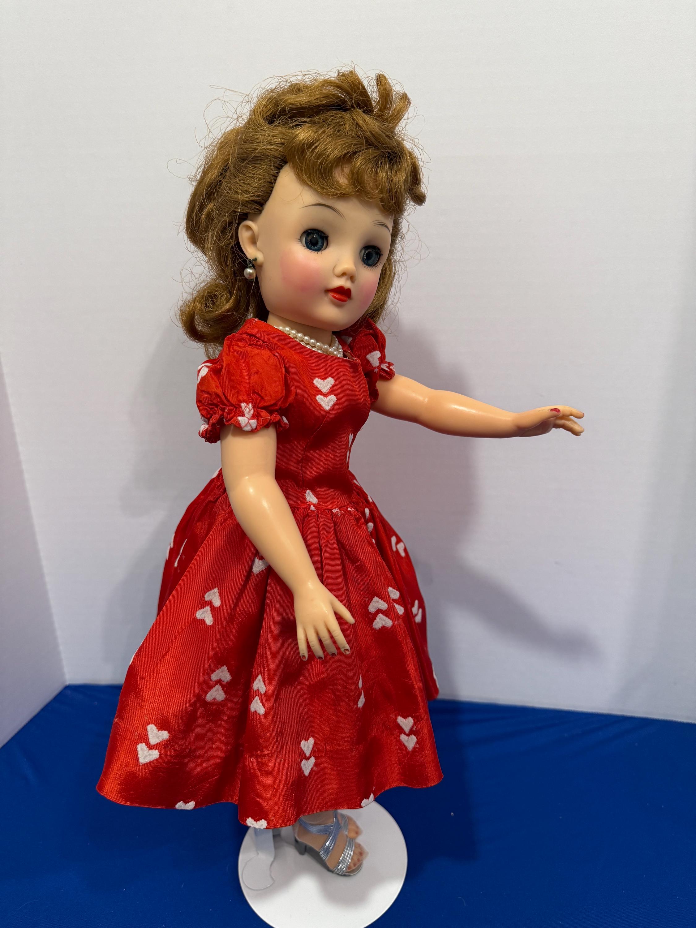 Vintage 1950s Ideal VT-18 Miss Revlon Doll 18” Blue Sleep Eyes