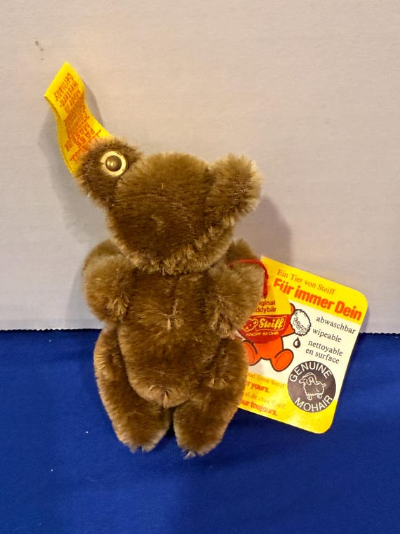 Vintage Steiff Mini Mohair Teddy Bear, Jointed, With Tags - Etsy