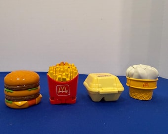 Vintage McDonald’s Changeables Toys, 1980s Happy Meal Figures, Lot of 4