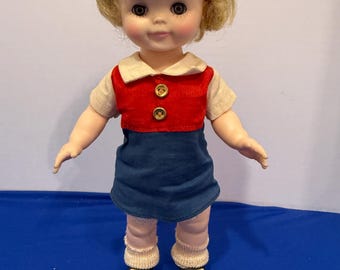 Vintage Doll Effanbee Doll Girl Scout Doll 1966 Date Green GS