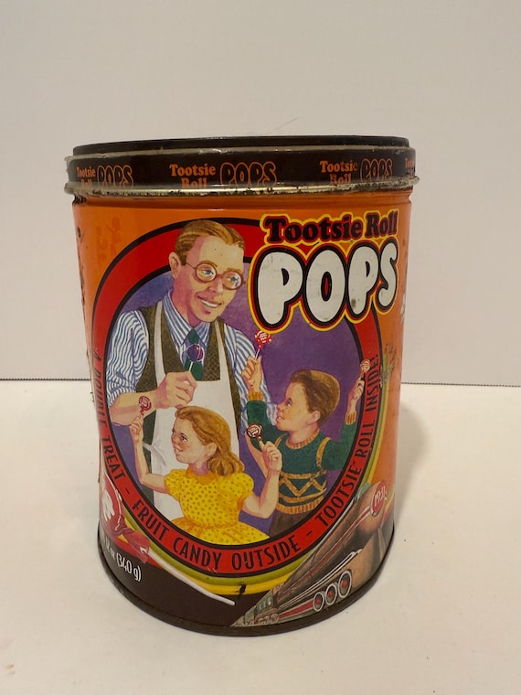 1985年製 ヴィンテージポップルズ パンケーキポップル 80´sアメトイ Vintage Tootsie Roll Pops Tin: 1970s-80s Retro Advertising - Etsy