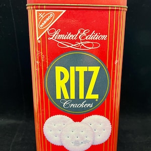 Vintage 1986 Nabisco Ritz Crackers Tin Can Limited Edition Collectible ...