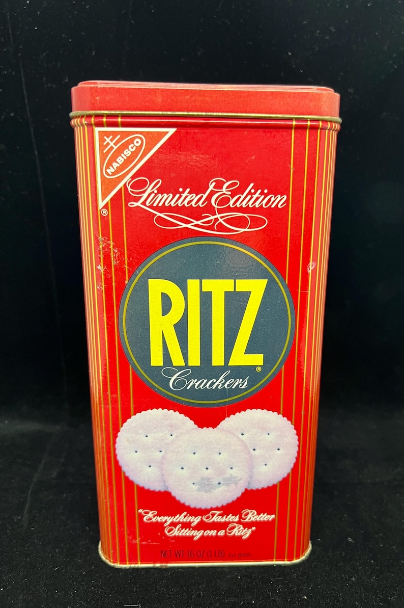 Vintage 1986 Nabisco Ritz Crackers Tin Can Limited Edition Collectible ...