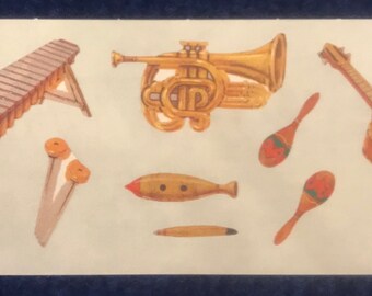 New Creative Memories Scrapbooking Musical Instruments Studio Sticker Strip
