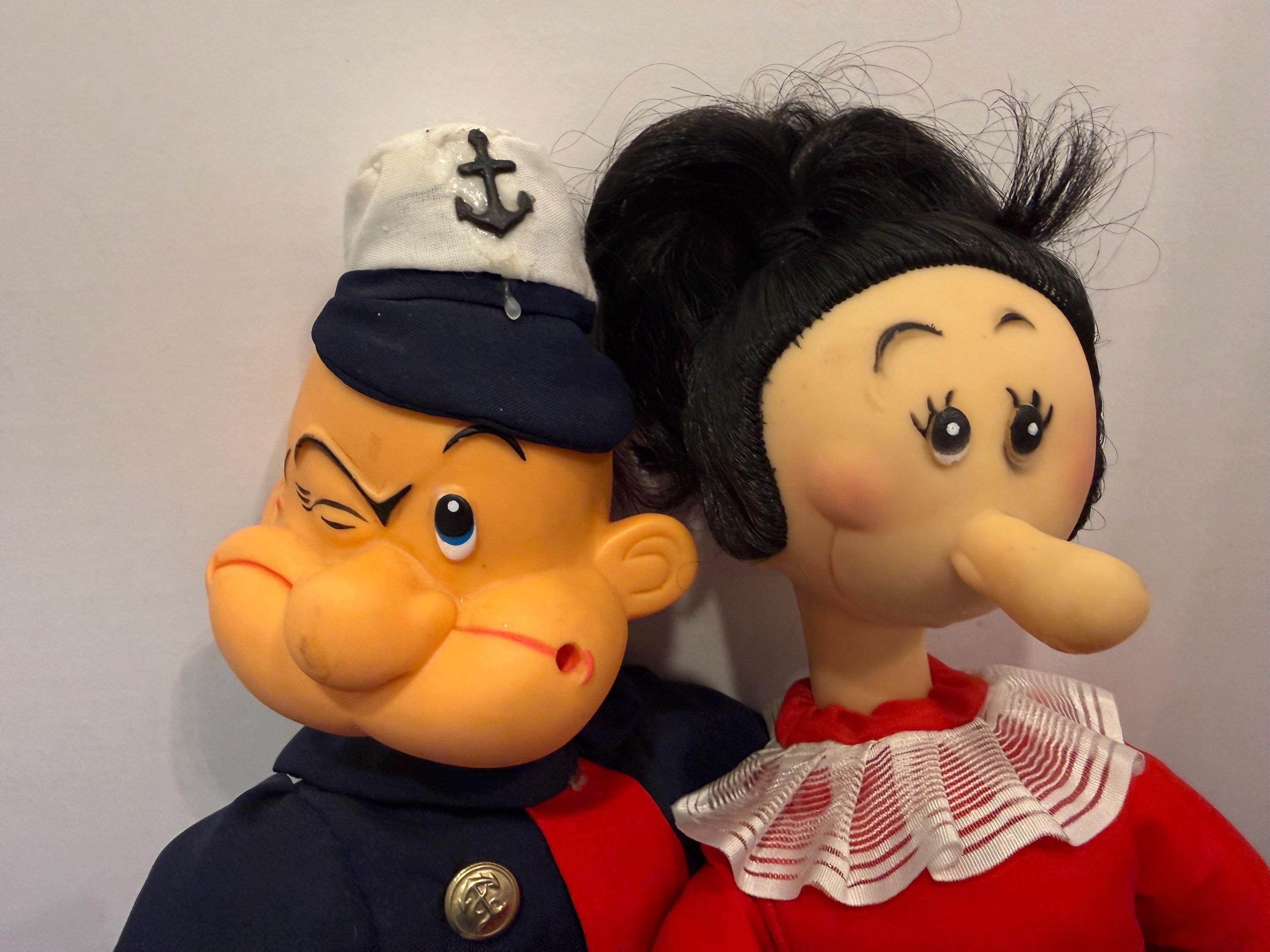 Vintage Popeye & Olive Oyl Dolls, 1960s Cartoon Character Pair - Etsy