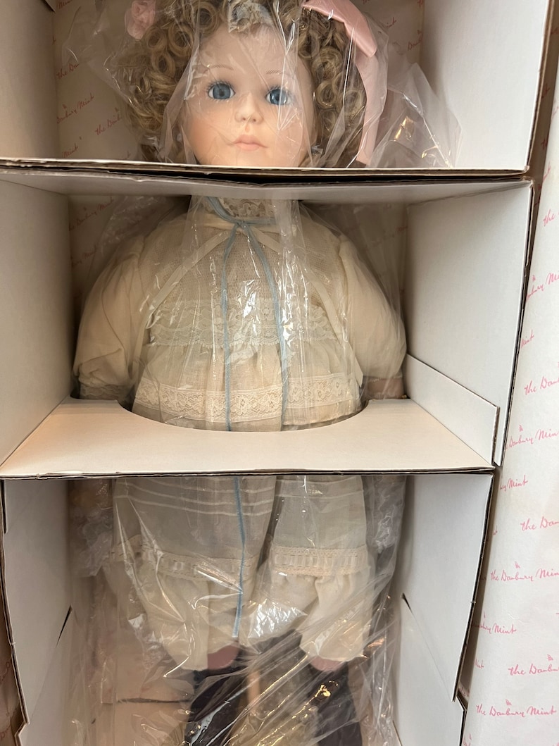 Goldie 20” Porcelain Doll With Bear by Hagara’s Danbury Mint, Vintage 1990 - Etsy