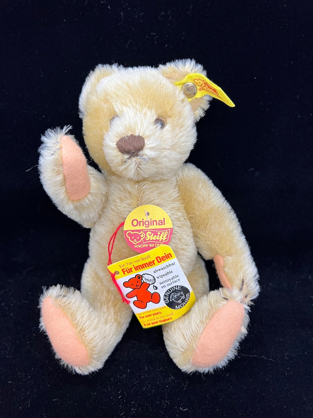 Vintage Steiff Mohair Teddy Bear PA 55 Mass 73, 9