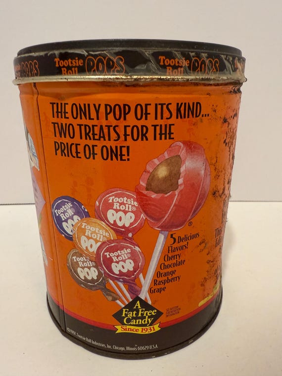 1985年製 ヴィンテージポップルズ パンケーキポップル 80´sアメトイ Vintage Tootsie Roll Pops Tin: 1970s-80s Retro Advertising - Etsy