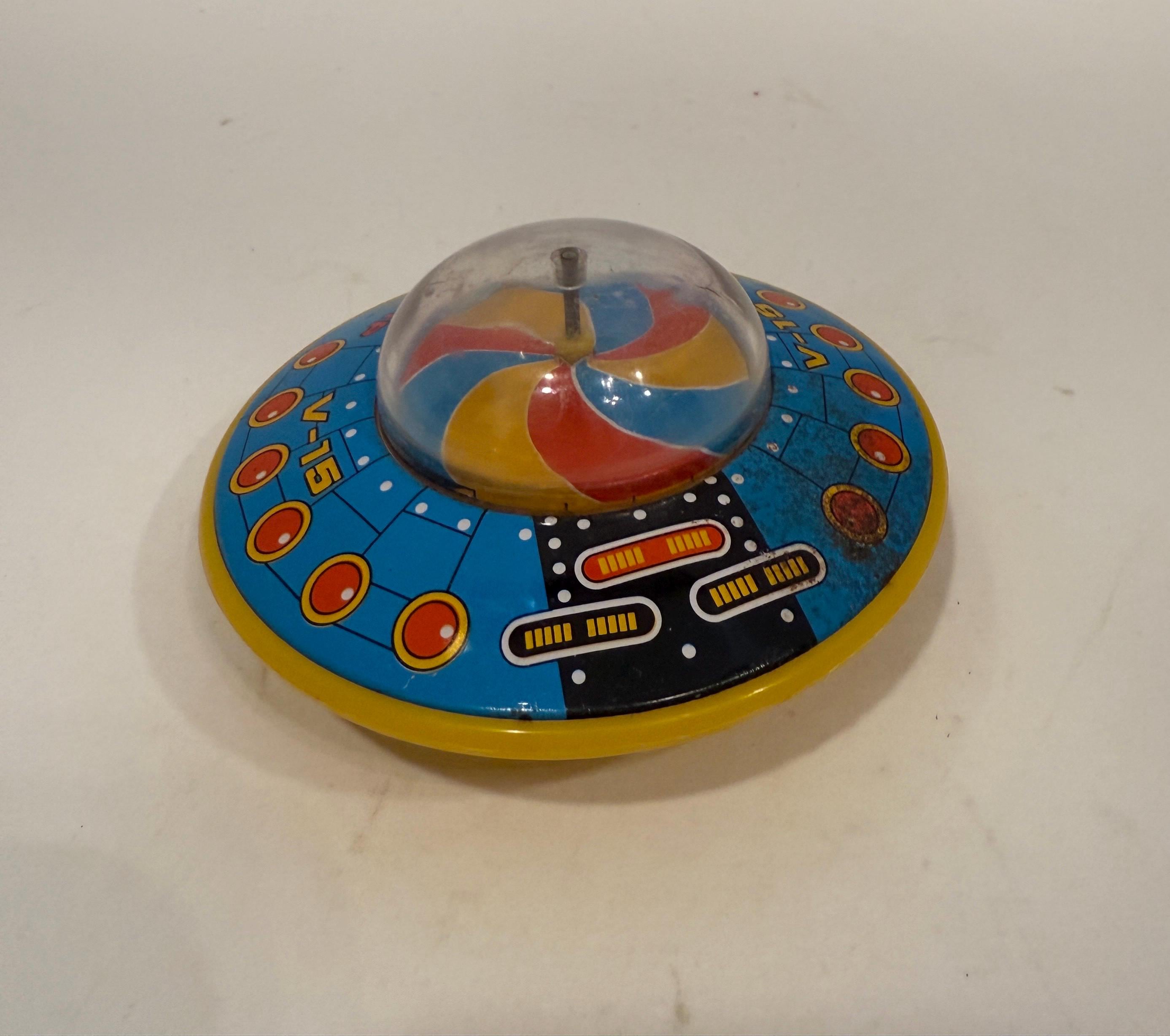 Vintage 1960s Japanese Tin Space Ship V-15 – Friction Toy UFO - Etsy