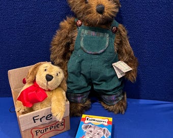 Ashton Drake Gallery Teddies Benjamin Bear With a Puppy and a Dog