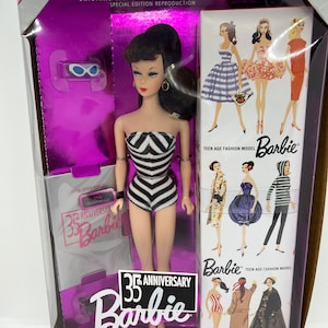 Vintage 1993 Brunette Barbie-Puppe: 35-jähriges Jubiläumsausgabe, neu in Box