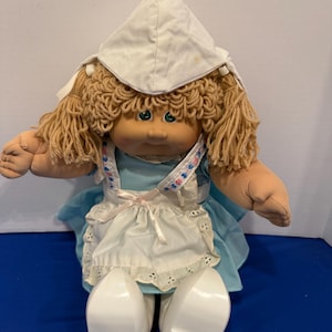 1985 Cabbage Patch Kids Holland-reseset, Airways-väska, holländsk outfit, Xavier Roberts-docka