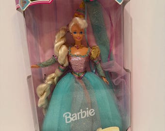 Vintage 1994 Kinder Sammler Serie Rapunzel Barbie Puppe, speziell die erste Ausgabe (Mattel 13016)