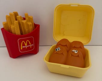 Vintage 1988 Set of Fisher-Price McDonald&#39;s play food toys from the &quot;Fun With Food&quot; series