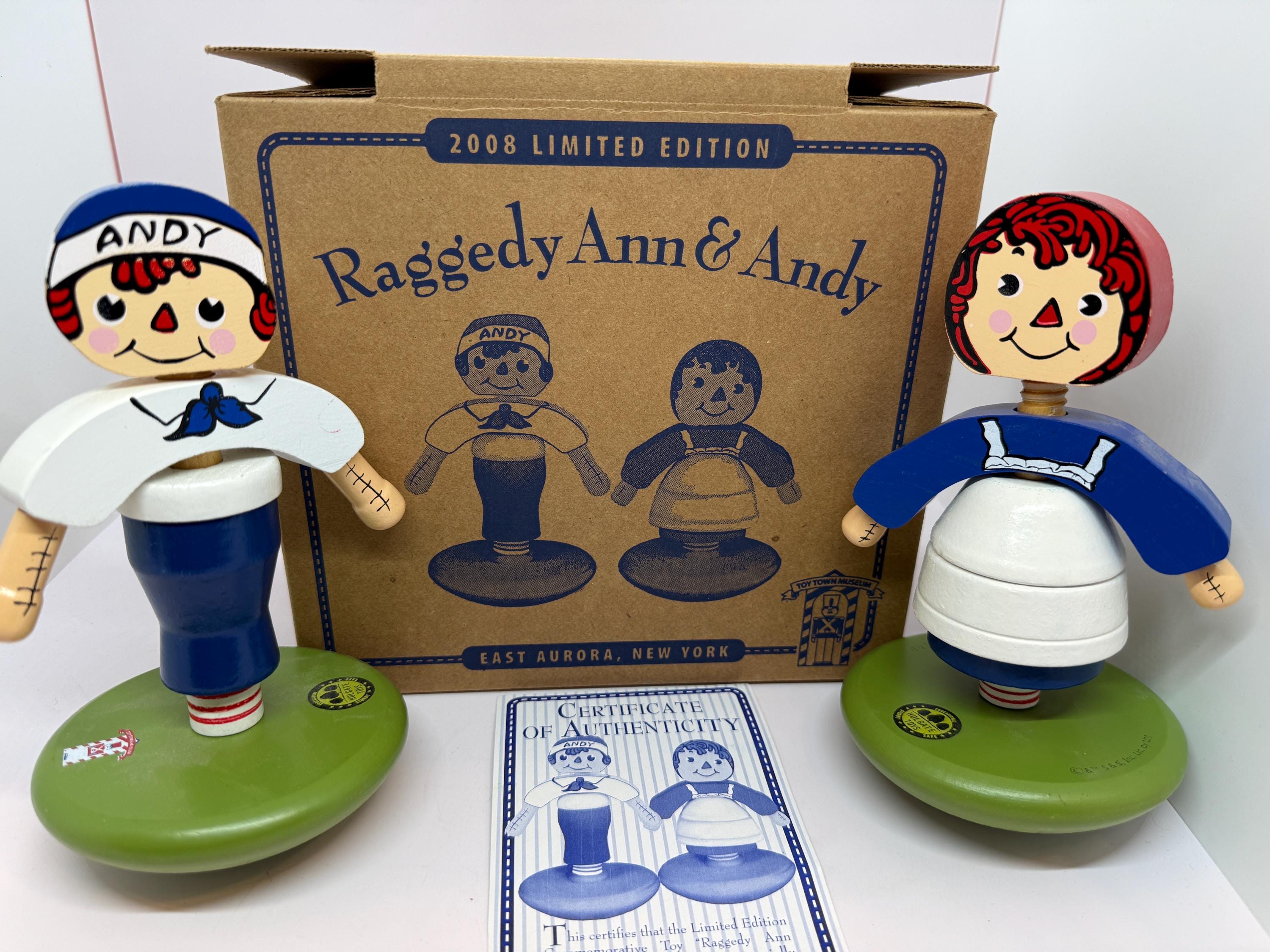 Limited Edition Raggedy Ann & Andy Holgate Wooden Stacking Toys