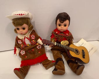 Madame Alexander Grand Ole Opry Duet Dolls, Western Boy Girl, Guitar, Box (1996)